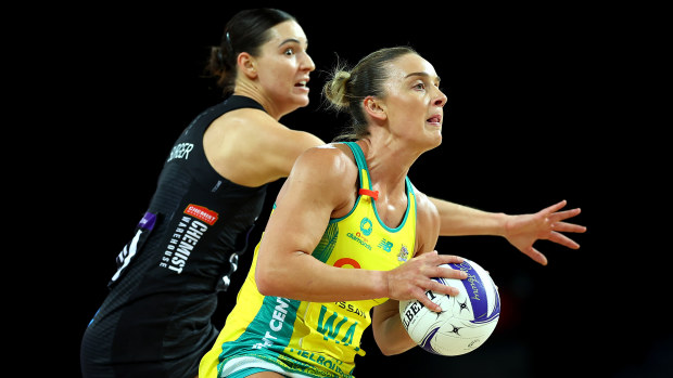 Australia's Liz Watson passes.