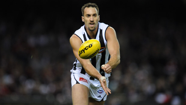 Anthony Rocca in action for Collingwood in 2008.