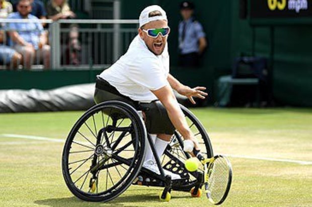 Dylan Alcott in Wimbledon wheelchair quad singles championship final (Getty)