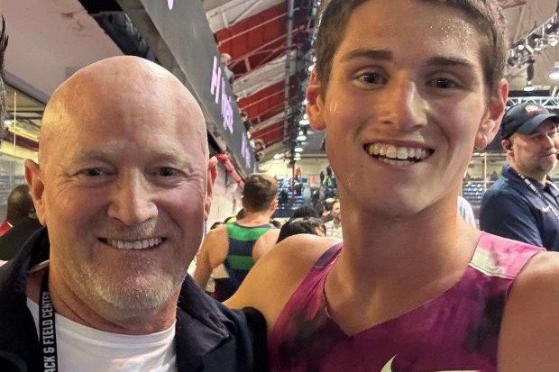 Cameron Myers (right) and his manager, James Templeton.