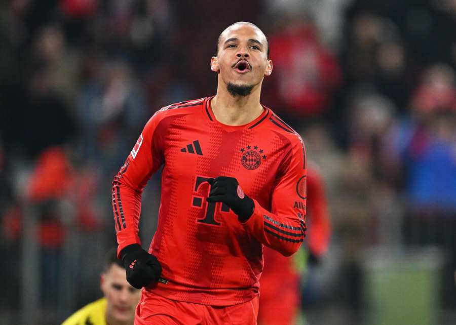 Sane celebrates his goal