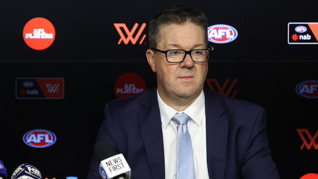 Former AFL CEO Gillon McLachlan and AFLPA CEO Paul Marsh.