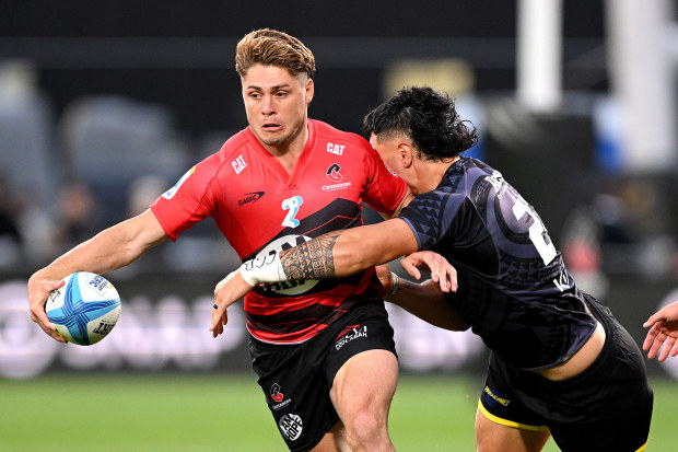 James O'Connor of the Crusaders charges forward.