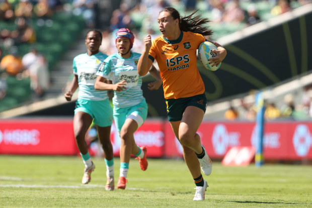 Bienne Terita of Australia at HBF Park.