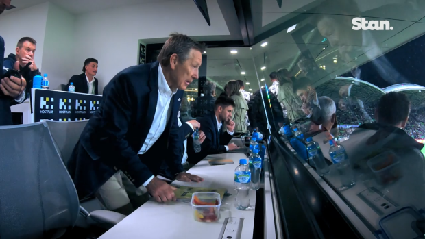 Craig Bellamy in the coaching box.