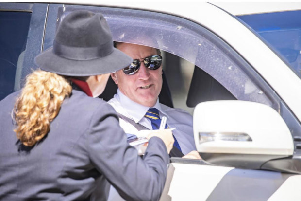 John Worsfold at Adam Hunter's funeral.