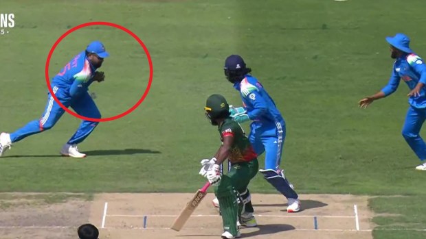 Rohit Sharma missed a crucial catch.