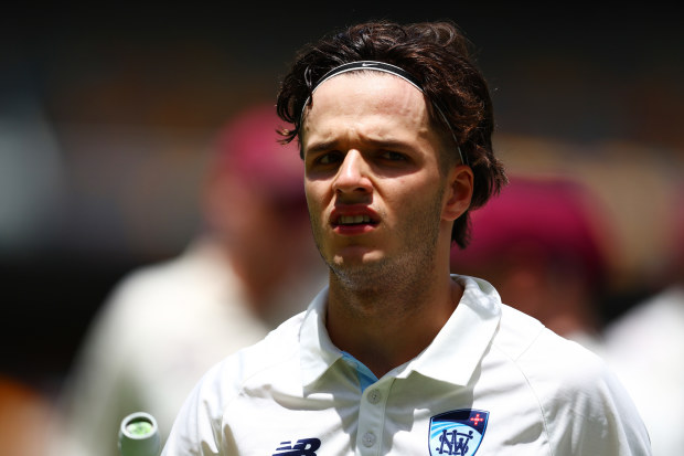 Sam Konstas of New South Wales managed just 22 in his second innings against Queensland.