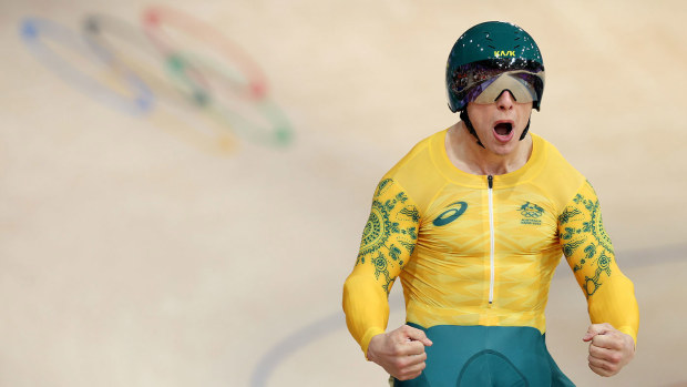 Matthew Richardson at the Paris Olympics, where he earned two silver medals and a bronze for Australia.