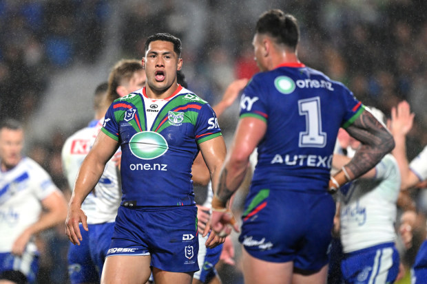 Roger Tuivasa-Sheck of the New Zealand Warriors during the 2024 NRL season.