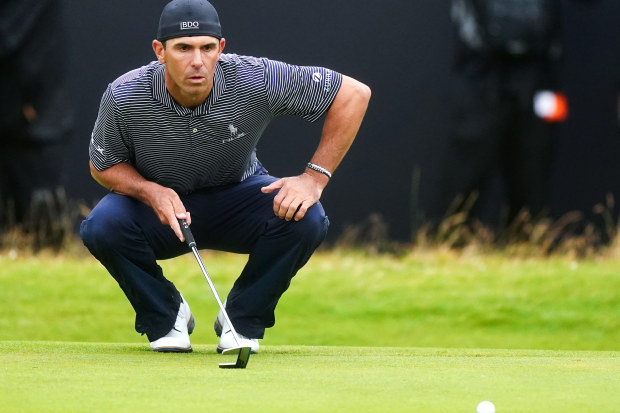 USA's Billy Horschel putts on the 18th green during day three of The Open at Royal Troon, South Ayrshire, Scotland. Picture date: Saturday July 20, 2024. (Photo by Zac Goodwin/PA Images via Getty Images)