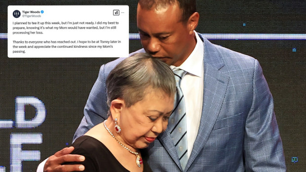 Tiger Woods posted about the death of his mother.