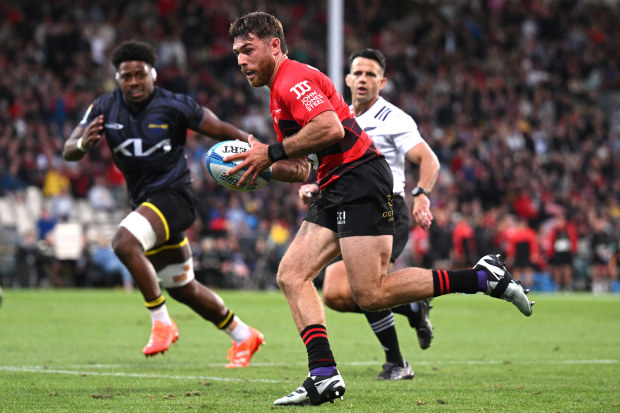 Kyle Preston of the Crusaders makes a break.