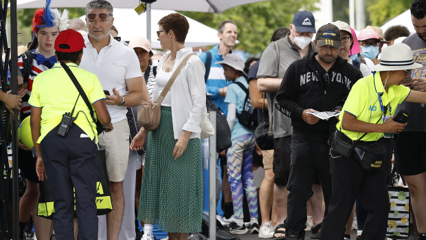 Fans are seen prior to day one of the 2025 Australian Open.