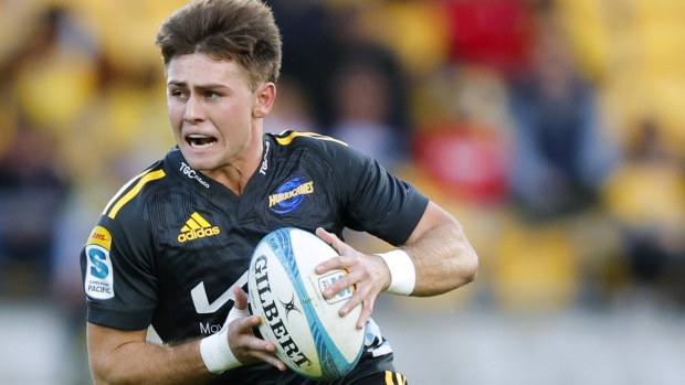 Harry Godfrey of the Hurricanes in action.