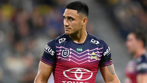 Valentine Holmes during the round 21 NRL match between the Cowboys and Eels.