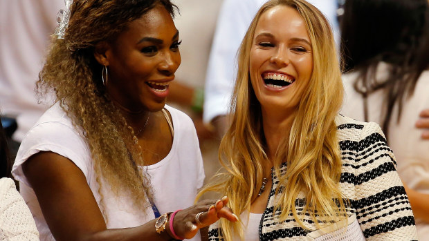 Caroline Wozniacki and Serena Williams