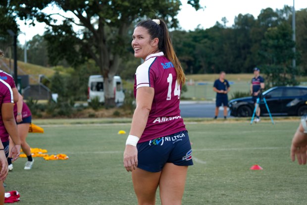 Charlotte Caslick during training with the Reds.