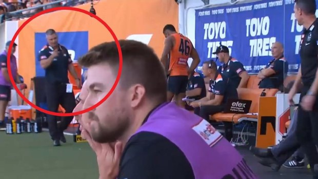 Giants coach Adam Kingsley has a crack at Craig McRae.