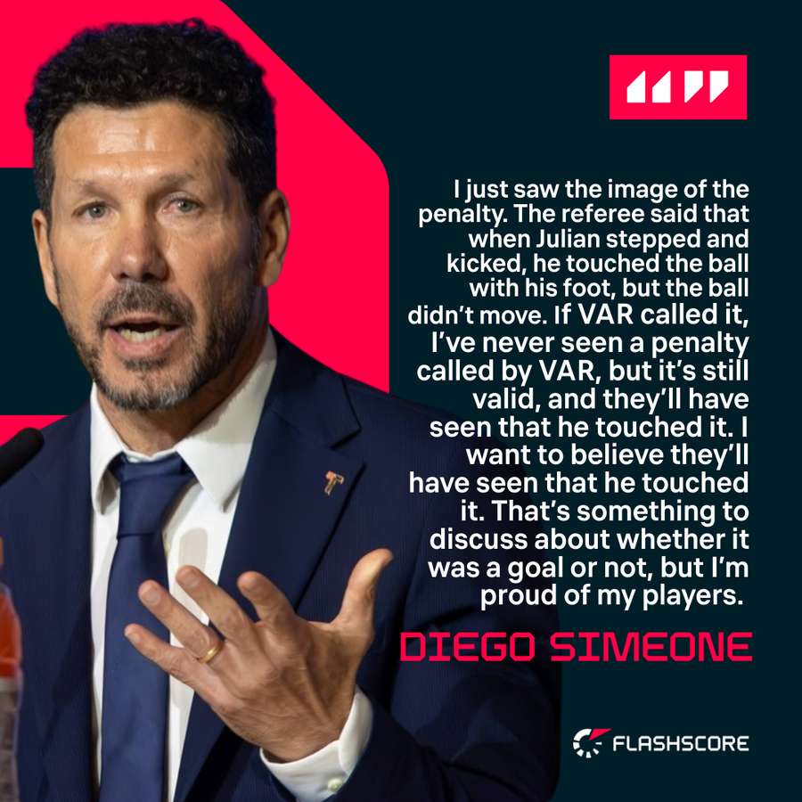 Diego Simeone's post match comment after Atletico Madrid were knocked out of the Champions League by Real Madrid