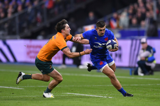 Thomas Ramos of France runs with the ball.