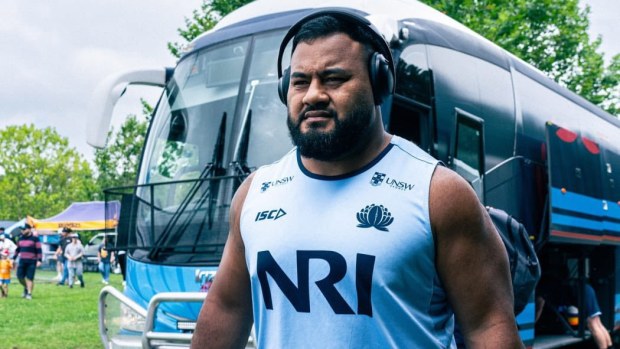 Taniela Tupou in action for the Waratahs.