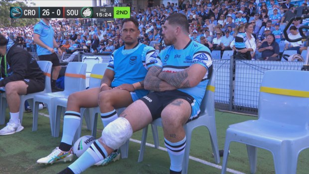 Braden Hamlin-Uele will undergo scans after sustaining a knee injury against the Rabbitohs.