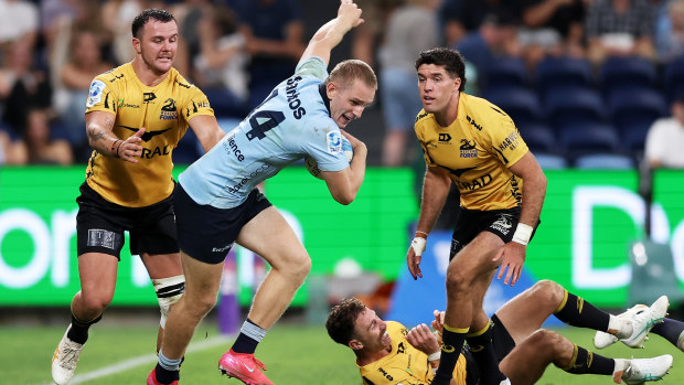 Max Jorgensen of the Waratahs at Allianz Stadium.