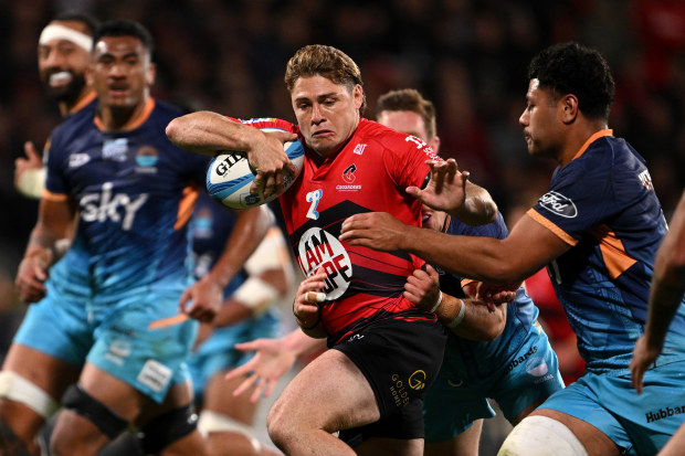 James O'Connor of the Crusaders charges forward.