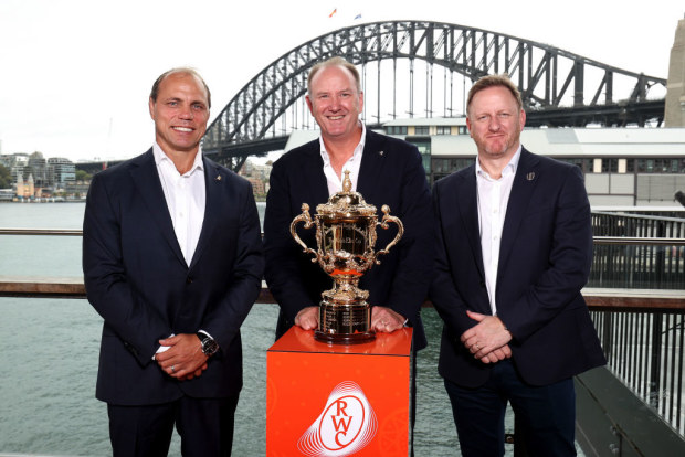 Phil Waugh, Brett Robinson and Alan Gilpin in Sydney.
