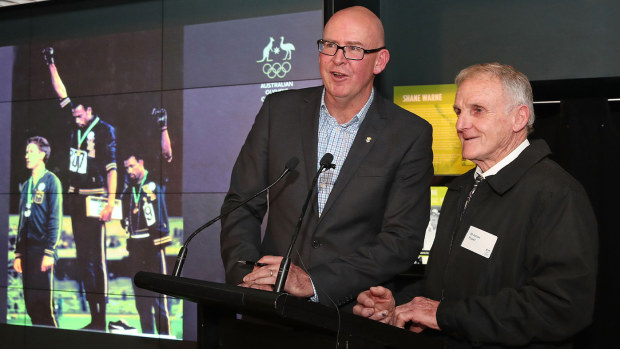 David Culbert (left) pictured in 2018.