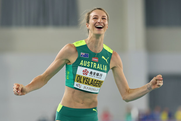Nicola Olyslagers competing in Nanjing.
