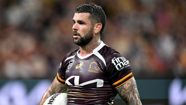 Adam Reynolds in action for the Brisbane Broncos against the North Queensland Cowboys in round three.