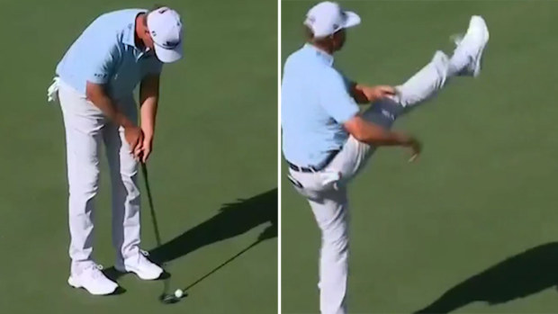 Patton Kizzire kicks his putter