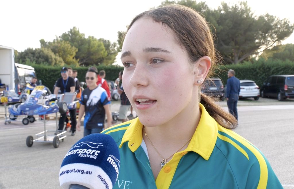 Anagnostiadis representing Team Australia at the 2022 FIA Motorsport Games