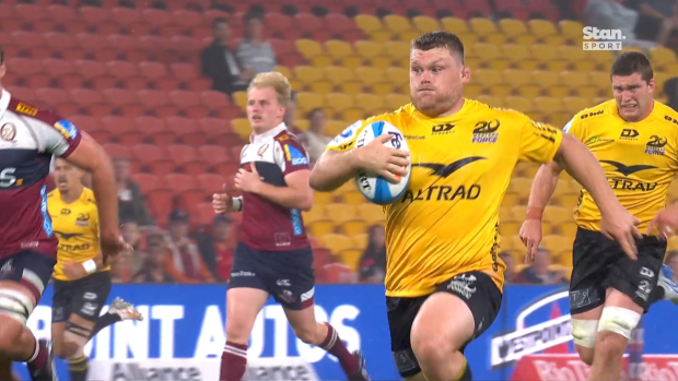 Tom Robertson in full flight.