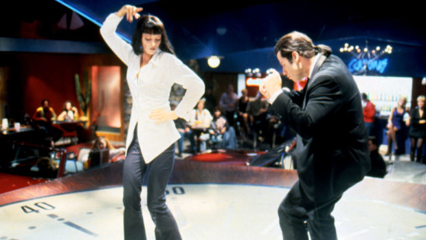 Uma Thurman and John Travolta dance in Pulp Fiction.