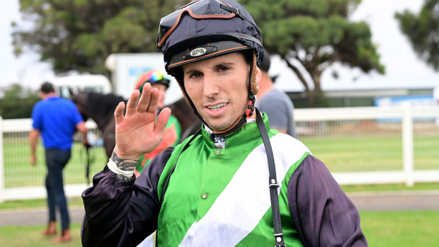 Lewis German after a race in 2023.