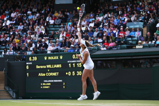 On day six of the Wimbledon Lawn Tennis Championships at the All England Lawn Tennis and Croquet Club at Wimbledon on June 28, 2014 in London, England.