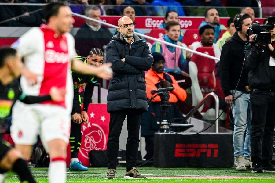PSV manager Peter Bosz during the game between Ajax and PSV earlier this season