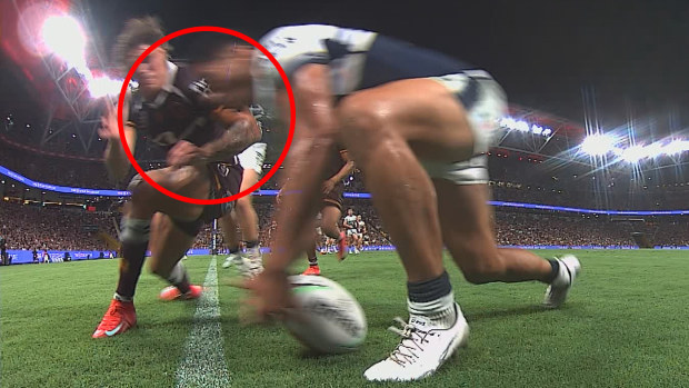 Reece Walsh was put on report for a shoulder charge on Murray Taulagi, but not sent to the sin bin.