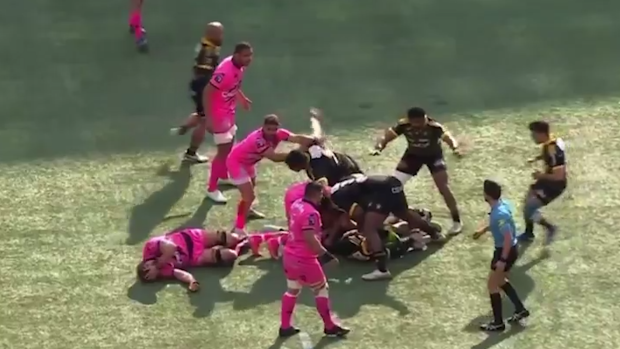 Will Skelton was sent off for this incident.