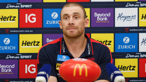 Simon Goodwin, Senior Coach of the Demons, spoke after their loss to the Dogs in round 21.