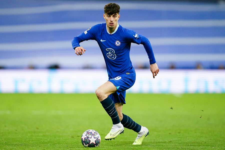 Kai Havertz playing for Chelsea against Real Madrid.