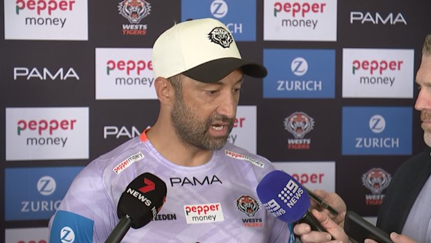 Wests Tigers coach Benji Marshall.