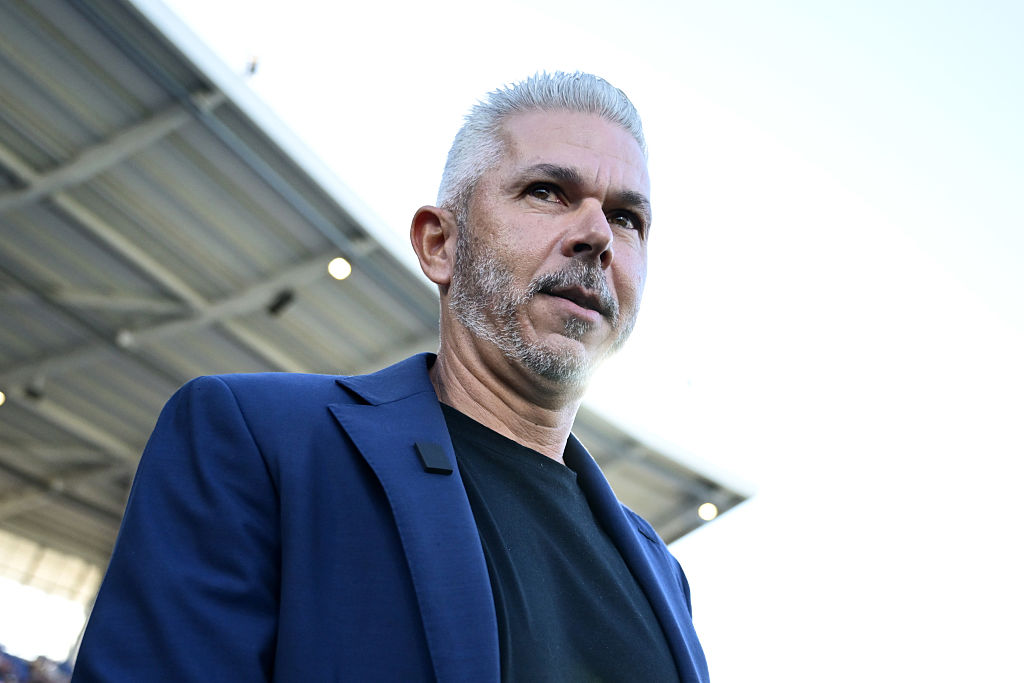 Manager Steve Corica during the match