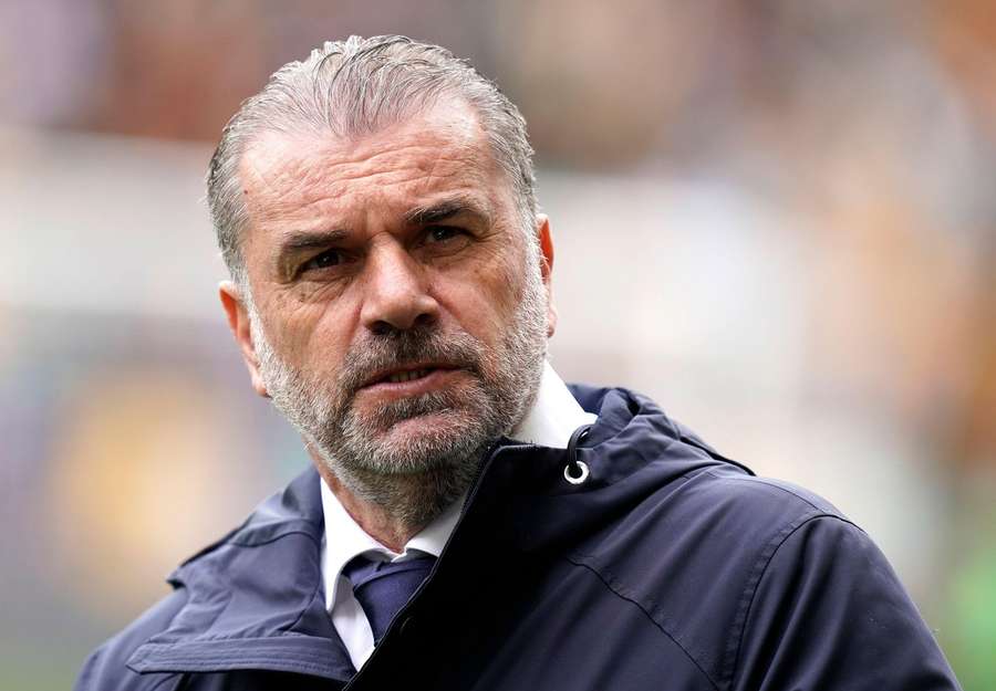 Tottenham manager Ange Postecoglou during the 4-2 loss against Wolverhampton Wanderers
