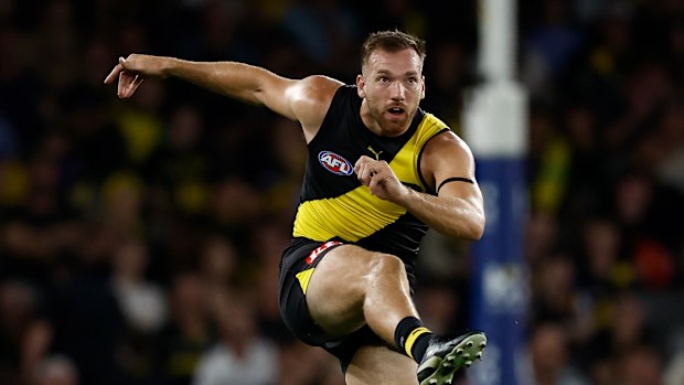 Noah Balta in action during his AFL return.