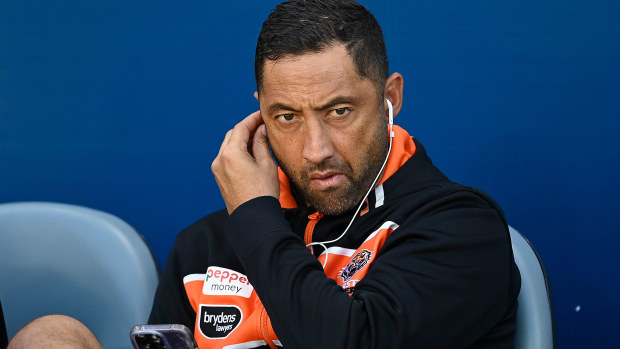 Wests Tigers assistant coach Benji Marshall.