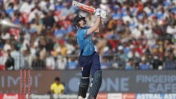Harry Brook of England during the 2nd ODI against India